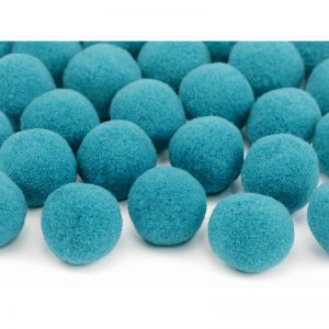 Pompony pluszowe PartyDeco 2cm Morskie